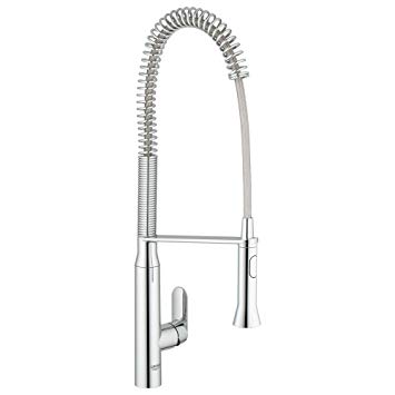 Grohe 32951000 K7 Semi-Pro Single-Handle Pull-Out Kitchen Faucet, Starlight Chrome