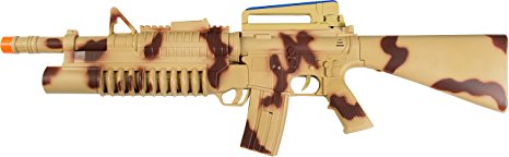 Maxx Action 29" Toy Heavy Machine Gun with Electronic Sound, Lights, and Motorized Recoil - Camo