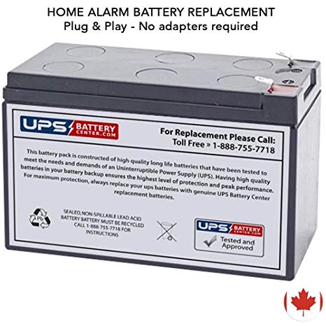 12V 7.2Ah (f1) Security Alarm System Battery - Replaces CA1270