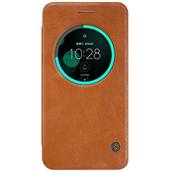 KaiTeLin Asus Zenfone 3(ZE552KL) Case - Leather Classic Vintage Business Smart Sleep Function Horizontal Flip Case Slim Wallet Flip Leather Case for Asus Zenfone 3(ZE552KL) - Brown