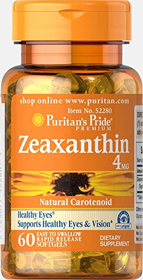 Puritan's Pride Zeaxanthin 4 mg-60 Softgels