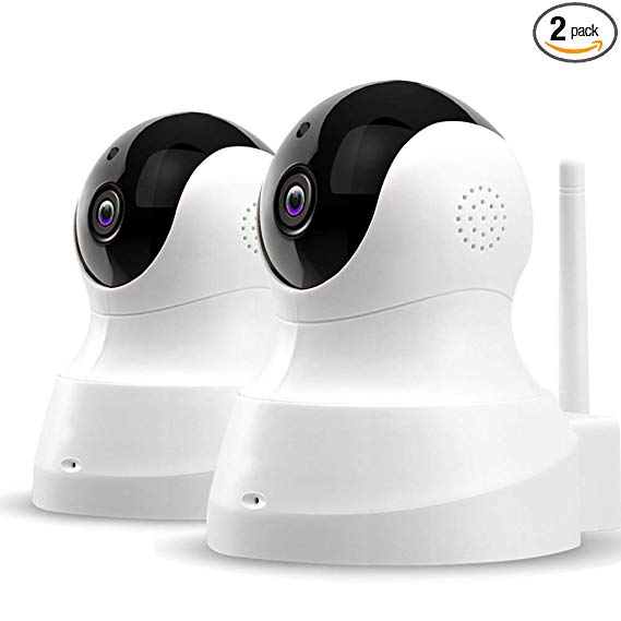 Wireless IP Camera - HD IP Camera (2-Pack), Home Security System with Motion Detection, Two-Way Audio, Night Vision, Pan/Tilt/Zoom, Indoor Surveillance System and Remote Monitor for Baby/Pet/Nanny