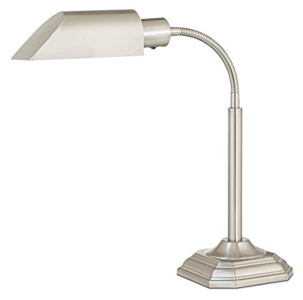 OTT-LITE Alexander Nickel Energy Saving Gooseneck Desk Lamp