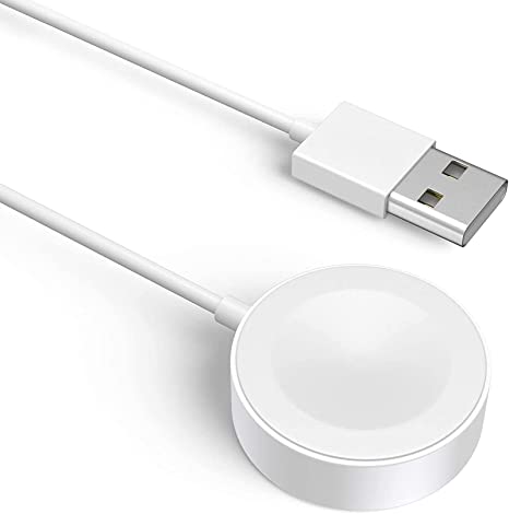 Newest Version Watch Charger Cable Magnetic Compatible with Apple iWatch Series SE 7 6 5 4 3 2 1(38mm 40mm 42mm 44mm) - iWatch Charging 3.3 FT [MFi Certified]- White