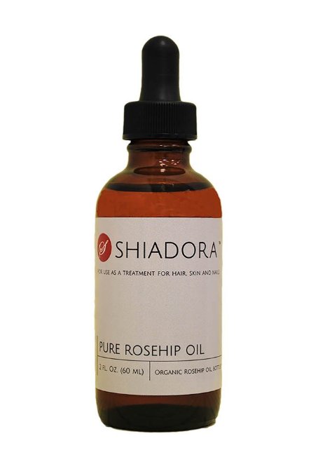 Shiadora 2oz USDA Organic Rosehip Seed Oil 100 Pure Cold Pressed and unrefined Rich in essential fatty acids and loaded with nutrients that can repair and rejuvenate your hair skin and nails Shiadora Rosehip oil quickly absorbs into your hair and skin to give you the best results possible Use for dry skin dull hair scar repair dandruff sunburns brittle or soft nails age marks Eczema Psoriasis and fine lines One Shiadora 2oz bottle lasts between 4-6 months Bottled in the USA