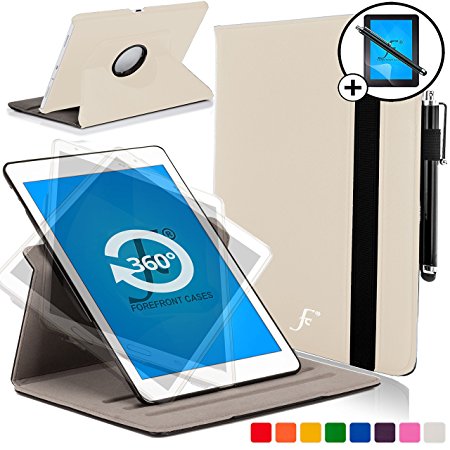 ForeFront Cases® New Leather Rotating Case Cover for Samsung Galaxy Tab PRO 10.1 T520 (Released March 2014) - Full device protection and Smart Auto Sleep Wake function with 3 YEAR FOREFRONT CASES WARRANTY   STYLUS & SCREEN PROTECTOR
