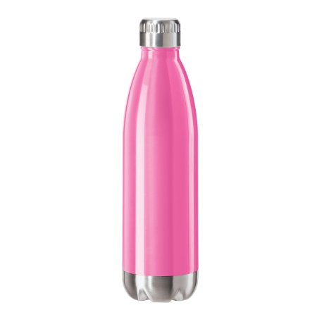 Oggi 8084.13 Stainless Steel Calypso Double Wall Sports Bottle with Screw Top (0.75 Liter, 25oz )-Pink Neon Finish