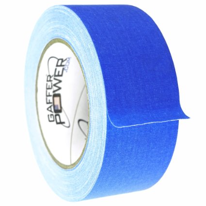 REAL Professional Grade Gaffer Tape by Gaffer Power - Made in the USA - ELECTRIC BLUE- 2 In X 30 Yds - Heavy Duty Gaffers Tape - Non-Reflective - Waterproof - Multipurpose - Better than Duct Tape