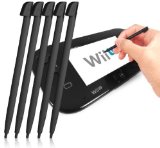 Fonem8 5 Pack Of Black Stylus Pens For Nintendo Wii U