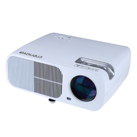 Projector, Crenova XPE600 LED Video Projector 2600 Lumens 800*480 Resolution Office 1080P HD Home Cinema Theater Projector for PC Laptop iPad Smartphone USB SD Keystone Free HDMI - White