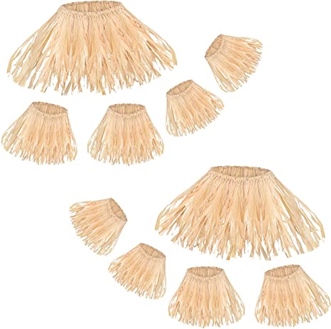 10 Pieces Scarecrow Straw Kit Scarecrow Costume Accessories Raffia Grass Bundle Dry Straw Party Accessory Halloween Decoration