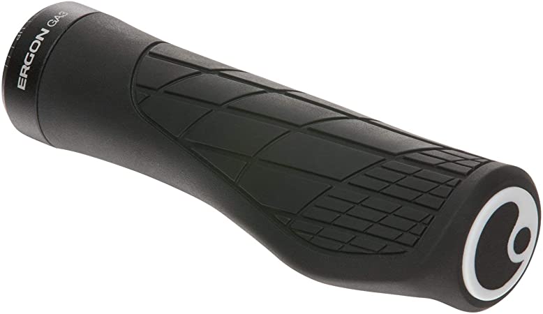 Ergon - GA3 Ergonomic Lock-on Bicycle Handlebar Grips | Standard or Single Twist Shift Compatible | for Mountain Bikes | 3 Sizes | 8 Color Options