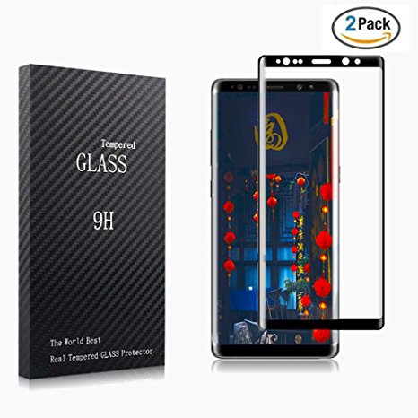 Samsung Galaxy S8 Screen Protector, 2PACK JEHOO [Anti-Bubble][9H Hardness][HD Clear][Anti-Scratch][Case Friendly] Tempered Glass Screen Protector Film for Samsung Galaxy S8, 5.8" (Galaxy S8)