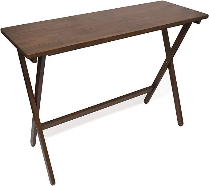 Lipper International 503WN Folding Buffet Table, Brazilian Pinewood with Walnut Finish, 42" x 15.25" x 29.75"