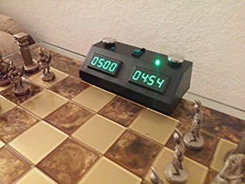 ZMF-II Chess Clock - Black with Green LED