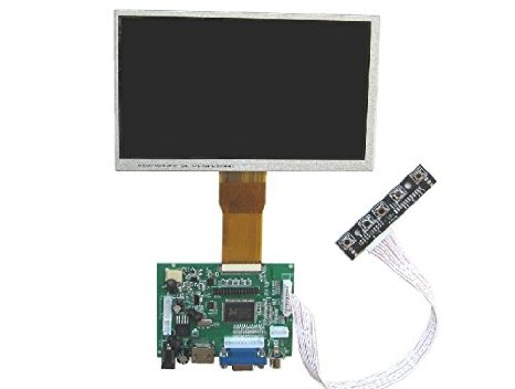 Makerfire 7-Inch. Raspberry Pi LCD Display Screen TFT Monitor with HDMI VGA Input Driver Board Controller DIY