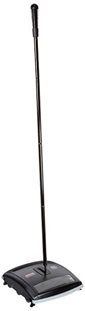 Rubbermaid Commercial Executive Series Brushless Mechanical Carpet Sweeper, Galvanized Steel, Black, FG421588BLA