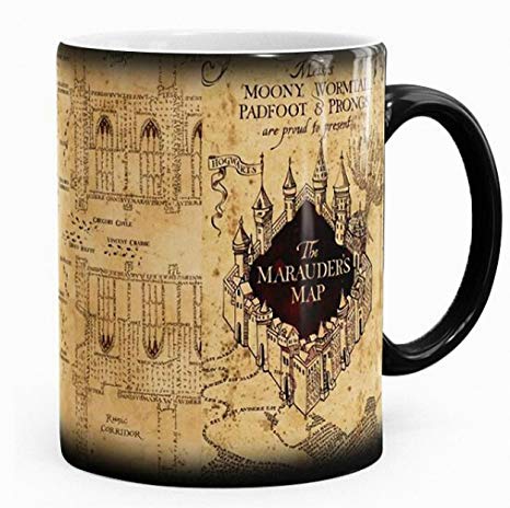 Harry Potter inspired Marauders map morphing mug color changing 11 oz ceramic mug