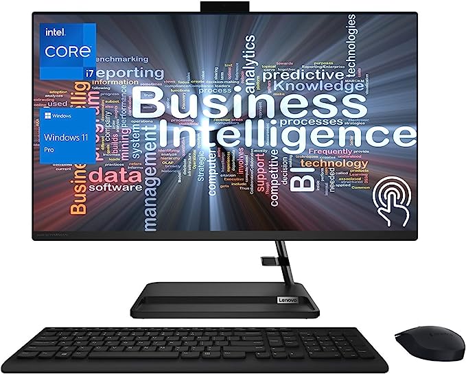 Lenovo IdeaCentre 3 All-in-One Business Desktop, 27" FHD Touchscreen, Intel Core i7-13620H, 64GB RAM, 2TB PCIe SSD, Webcam, HDMI, Wi-Fi 6, Wireless Mouse & Keyboard, Windows 11 Pro