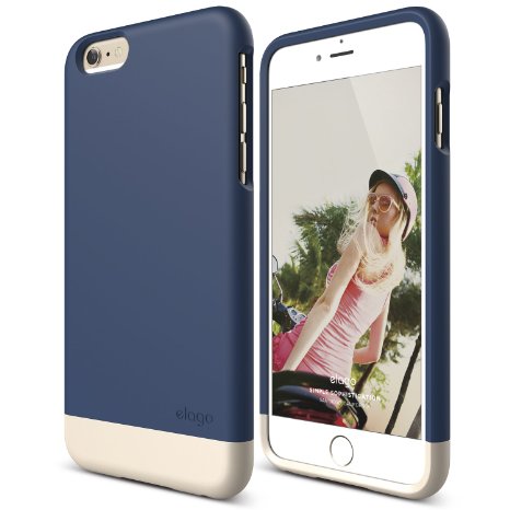 iPhone 6 Plus Case, elago [Glide][Jean Indigo / Champagne Gold] - [Mix and Match][Premium Armor][True Fit] - for iPhone 6 Plus Only