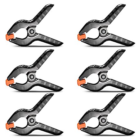 Neewer 6-Pack Set Heavy Duty Muslin Spring Clamps Clips 4.5"/11.4cm for Photo Studio Backdrops Backgrounds Woodworking