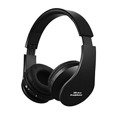 FX-Viktaria Dual Mode Wireless Over-Ear Headphone On Ear Headphone Stereo Headset Lightweight Design, Compatible with iPods, iPhones, iPads, Smartphones, Tablets, PC and Laptops-Black