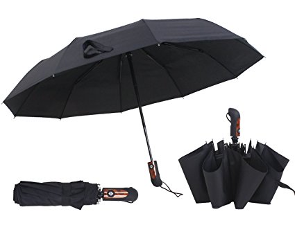 Unbreakable" Windproof Umbrellas Tested 55 MPH Travel Umbrella Innovative & Patent Protected, Auto Open Close, Won't Break If Inverted, Durability Tested 5000 Times - Lifetime Guarantee