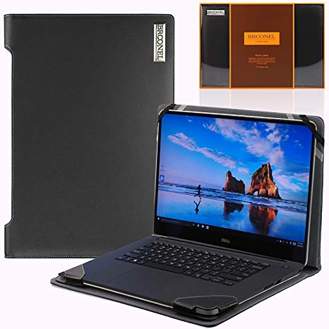 Broonel Profile Series Black Vegan Leather Luxury Laptop Case For the HP Envy x360 15 ar052sa 15.6 inch 2 in 1