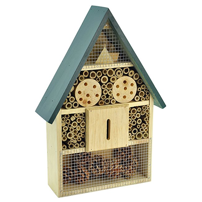 Gardirect Luxurious Insect Hotel, Bee & Bug House, Large Size, 11'' x 3-3/8'' x 15-3/4''