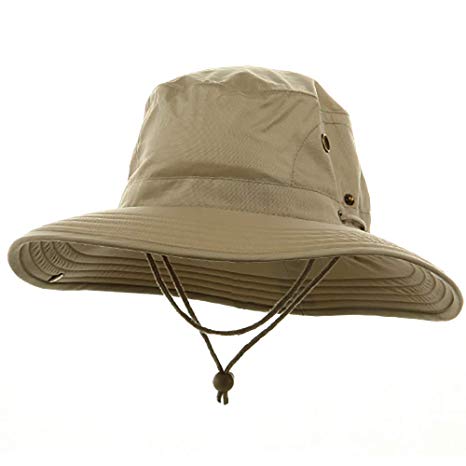 Big Size Floatable Nylon Oxford Hat - Khaki 2XL-3XL