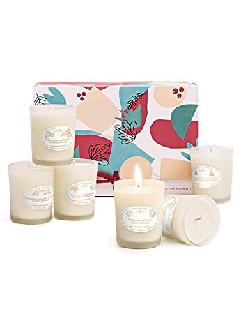 Anjou Scented Candles Gift Set, 6 Pack Natural Soy Wax Aromatherapy, Smoke Free Strong Fragrance Relaxing Long Lasting Candles for Bath Stress Relief Home Decor