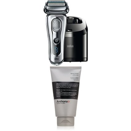 Braun Series 9 9090cc Electric Shaver and Anthony Logistics for Men Shave Cream, 6 oz.