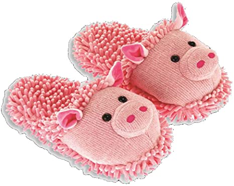 Women's Aroma Home Pink Pig Fuzzy Friends Slippers