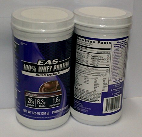 (2 Pack) - EAS 100% Whey Protein Powder, Chocolate, 12.5 oz each