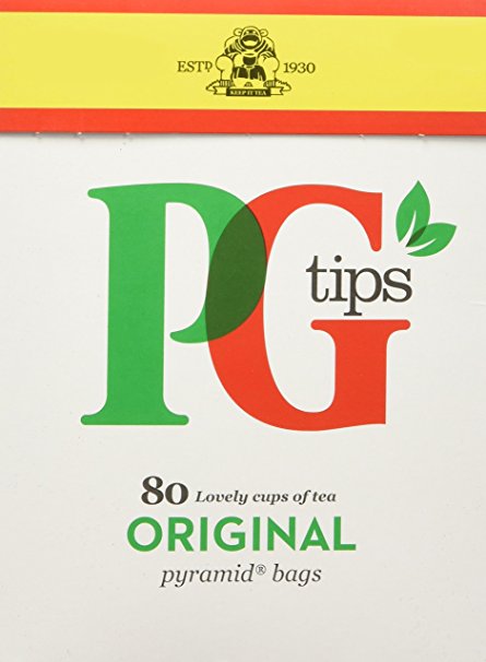 PG Tips Black Tea, Pyramid Tea Bag, 80-Count Box