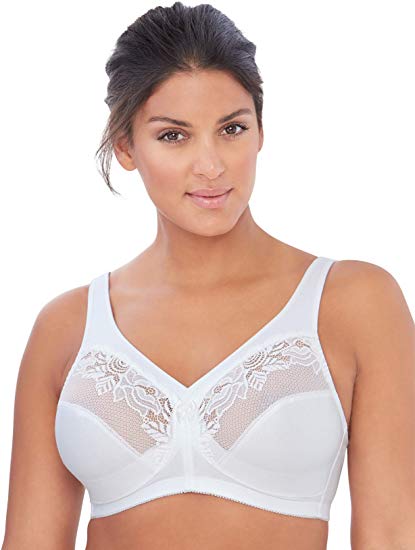 Glamorise Women's Full Figure Wirefree Minimizer Support Bra #1003