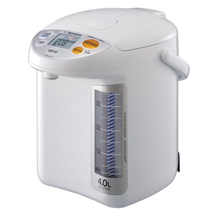 Zojirushi CD-LFC40 Panorama Window Micom Water Boiler and Warmer, 135 oz/4.0 L, White