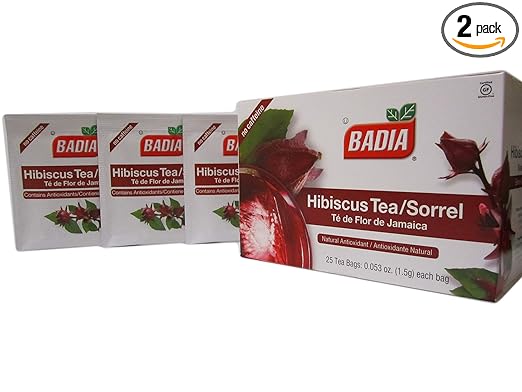 25 Bags, pack of 2-Hibiscus Tea Sorrel Antioxidant /Te de Flor Jamaica Antioxidante