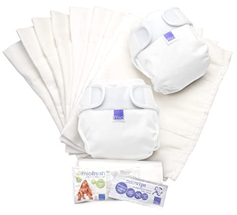 Bambino Mio, mioduo cloth diaper refresh set, white, size 2 (21lbs ), (NS2 A)