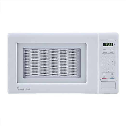 Magic Chef MC77MW Countertop Microwave Oven, Small Microwave for Compact Spaces, 700 Watts, 0.7 Cubic Feet, White