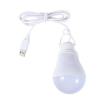 COOLEAD-5V 5W Camping USB Light Bulb Home Emergency Led Bulb White