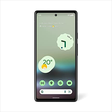 Google Pixel 6a Dual-SIM   eSIM 128GB ROM   6GB RAM (GSM Only | No CDMA) Factory Unlocked 5G Smartphone (Chalk) - International Version