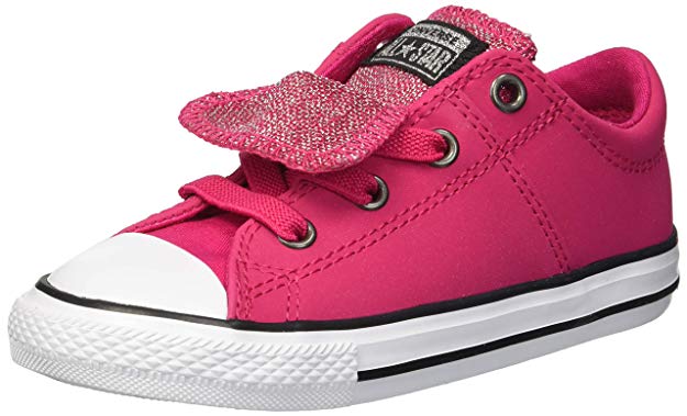 Converse Kids' Chuck Taylor All Star Glitter Leather Maddie Slip on Low Top Sneaker