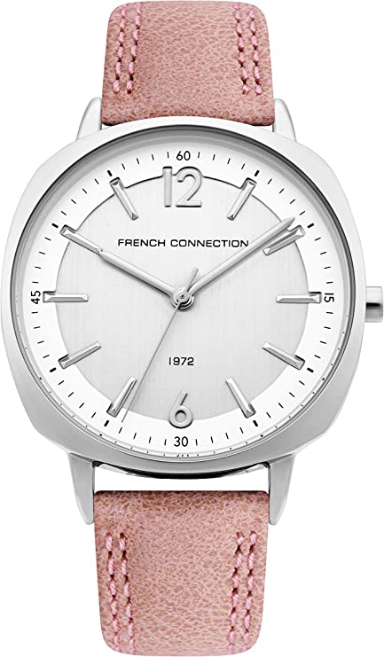 French Connection Womens Analogue Classic Quartz Watch with Leather Strap FC1327P