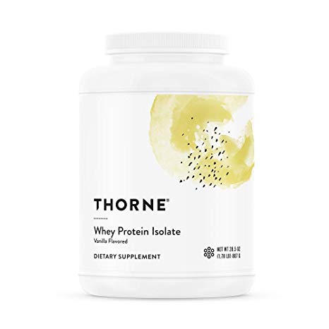 Thorne Research - Whey Protein Isolate (Vanilla Flavor) - Easy-to-Digest Whey Protein Isolate Powder - NSF Certified for Sport - 28.5 oz