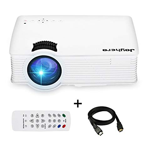 Joyhero Projector 2000 Lumens LCD HD 1920 x 1080p Home Theater Projector For Laptop Game SD Android Smartphone White