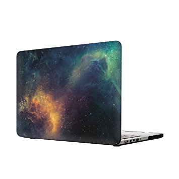 YUNQE Macbook Pro Retina Case 15 inch,Galaxy series,Hard Case Shells (Touch-Soft) with Keyboard Cover for Macbook Pro 15 inches with Retina Display (NO DVD-ROM) Model: A1398(Green)