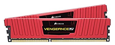 Corsair Vengeance LPX 8GB (2x4GB) DDR4 DRAM 2400MHz (PC4 19200) C16 Memory Kit - Red