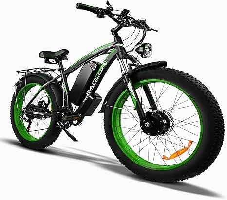 COJMOYOV 2000W Electric Bike for Adults, 26"×4“ Fat Tire Ebike Dual Motor with 48V15Ah Removable Battery 35MPH 30-45Miles Electric Bicycles with 21 Speed Ignition Lockable Hydraulic Disc Brake