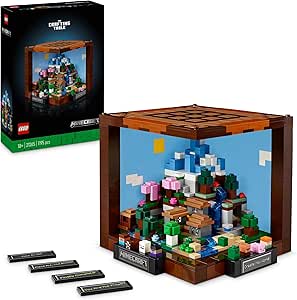 LEGO Minecraft L’établi - Set de Construction en Briques Inspiré du Jeu Vidéo - avec des Figurines, des Créatures et des Biomes - Spécial 15e Anniversaire - Cadeau pour Adultes Hommes et Femmes 21265